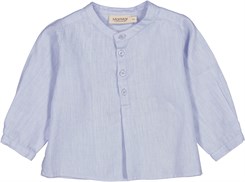 MarMar Totoro linen Shirt - Blue Mist